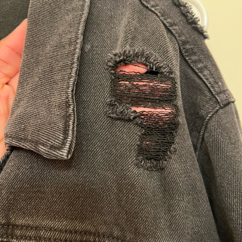 Distressed Denim Jacket - Picture 3 of 8